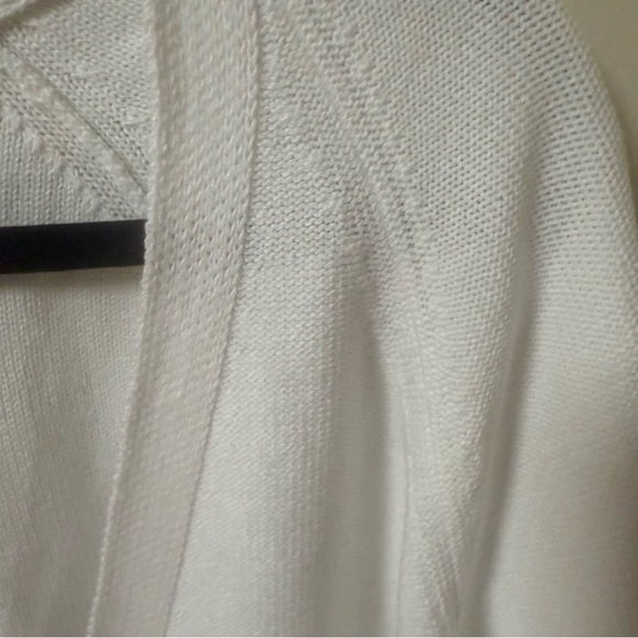 NEW Kinross 100% Cotton Knit White 4 Button Cardigan- XL-NWT - Picture 4 of 9